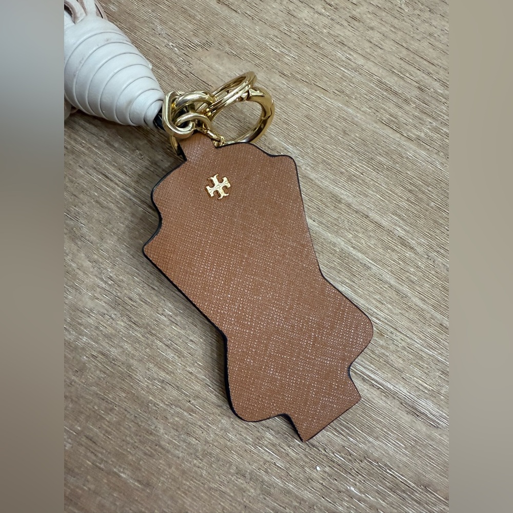 Tory Burch fringe leather girl key fob purse charm - Picture 2 of 6